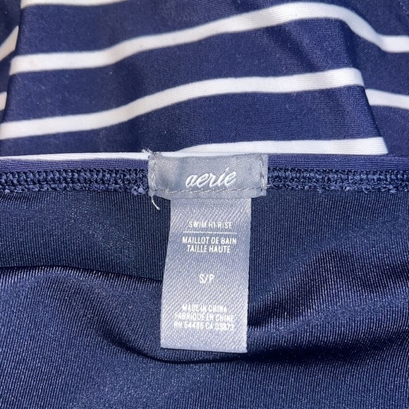 Aerie Navy Push-up Swimsuit high waisted bottoms size s/p. 36B - Picture 9 of 9